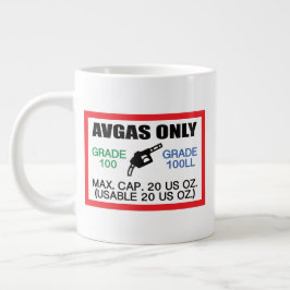 Alleen AVGAS / 100LL brandstof Grote Koffiekop