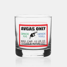Alleen AVGAS / 100LL brandstof Whisky Glas