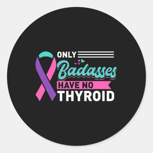 Alleen Bades hebben geen schildklierkanker bewustz Ronde Sticker (Voorkant)