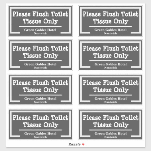 Alleen badkamerspoeltoiletpapier sticker (Vel)