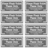 Alleen badkamerspoeltoiletpapier sticker (Voorkant)