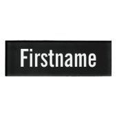 Alleen basis aangepaste naam - zwart-wit naambadge (Voorkant)