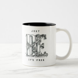 "Alleen BE. Het is gratis." Tweekleurige Koffiemok