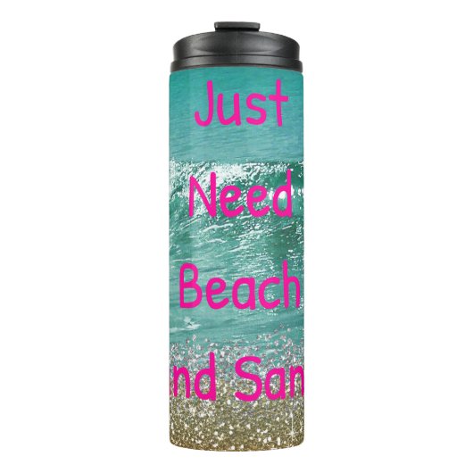Alleen Beach en Sand nodig Thermosbeker (Voorkant)