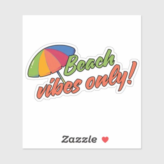 Alleen Beach Vibes! waterdicht Sticker (Vel)