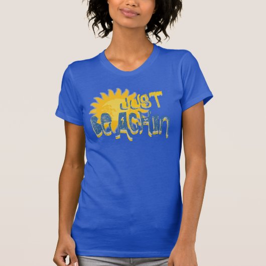 Alleen BEACHIN Navy! T-shirt (Voorkant)