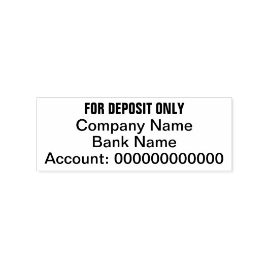 Alleen bedrijfsnaam bankrekeningnummer voor aanbet rubberstempel (Afrduk)