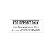 Alleen bedrijfsnaam bankrekeningnummer voor aanbet  zelfinktende stempel (Design)