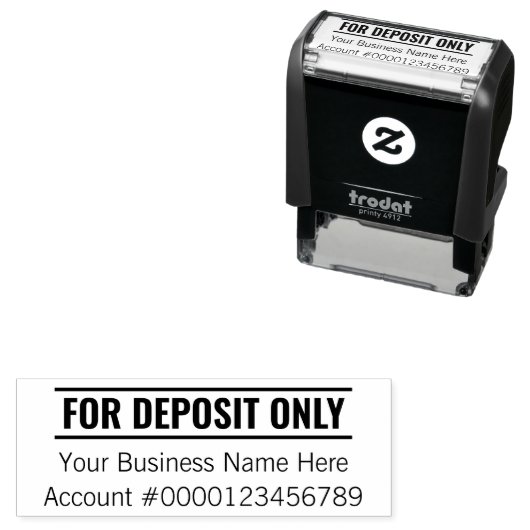 Alleen bedrijfsnaam bankrekeningnummer voor aanbet  zelfinktende stempel (In situ)