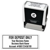 Alleen bedrijfsnaam bankrekeningnummer voor aanbet  zelfinktende stempel (In situ)