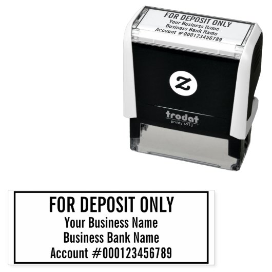 Alleen bedrijfsnaam bankrekeningnummer voor aanbet  zelfinktende stempel (In situ)