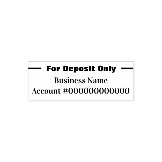 Alleen bedrijfsnaam bankrekeningnummer voor aanbet  zelfinktende stempel (Design)