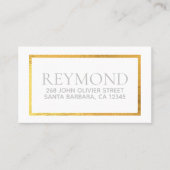 Alleen bedrijfsnaam en adres Simple Chic Visitekaartje (Voorkant)