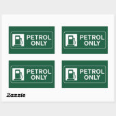 Alleen benzine rechthoekige sticker (Vel)