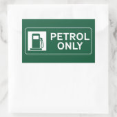 Alleen benzine rechthoekige sticker (Tas)