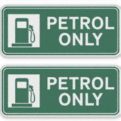 Alleen benzine sticker (Voorkant)