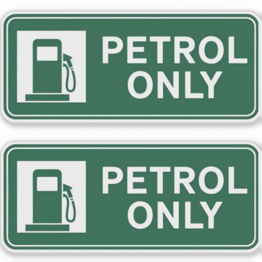 Alleen benzine sticker (Voorkant)