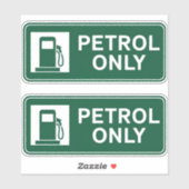 Alleen benzine sticker (Vel)