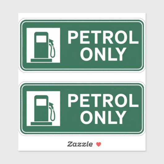 Alleen benzine sticker (Vel)