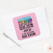 Alleen beroepsopleiding omdat voltijdse meervoudig vierkante sticker (Envelop)