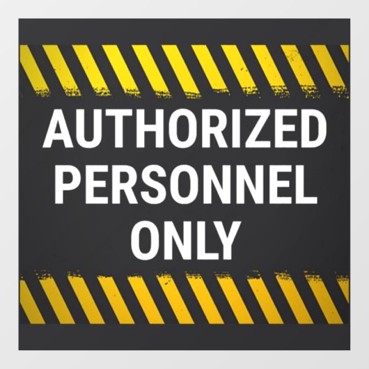 Alleen bevoegd personeel raamsticker (Vel)