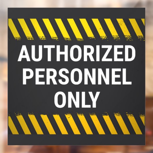 Alleen bevoegd personeel raamsticker (Vel 2)