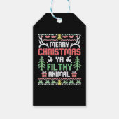 Alleen bij films thuis Zware kerst met zonde Cadeaulabel (Voorkant)