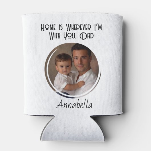 Alleen bij jou is thuis in Custom Photo Blikjeskoeler (Achterkant)