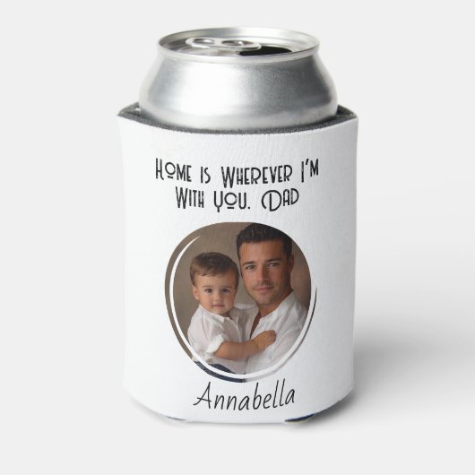 Alleen bij jou is thuis in Custom Photo Blikjeskoeler (Blikje Achterkant)