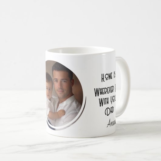 Alleen bij jou is thuis in Custom Photo Koffiemok (Voorkant rechts)