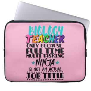 Alleen biologie-leraar omdat fulltime multi laptop sleeve