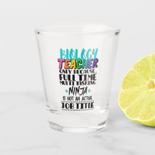 Alleen biologie-leraar omdat fulltime multi shot glas