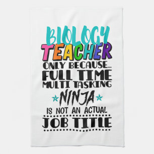 Alleen biologie-leraar omdat fulltime multi theedoek