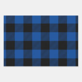 Alleen blauw en zwarte buffel met kerstmis inpakpapier vel (Voorkant 2)