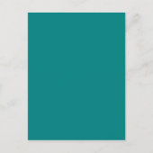 Alleen blauw-groene aangepaste ontwerpkleur voor T Briefkaart (Voorkant)