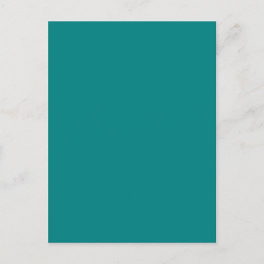 Alleen blauw-groene aangepaste ontwerpkleur voor T Briefkaart (Voorkant)