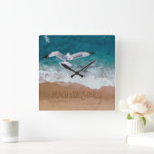 Alleen blokflesjes aan de kust vierkante klok (Huis)