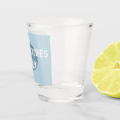 Alleen blokflesjes met variabele lettertype shot glas (Rechts)