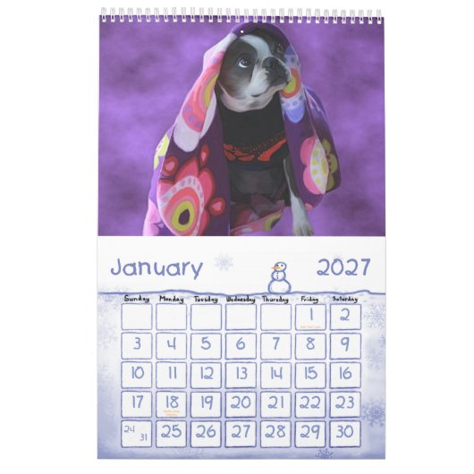 Alleen Bostons Kalender (Jan 2027)