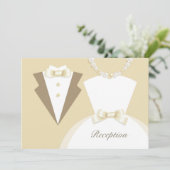 Alleen bride- en bruidskaart ontvangen kaart (Staand voorkant)