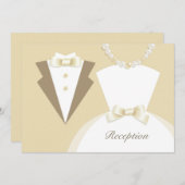 Alleen bride- en bruidskaart ontvangen kaart (Voorkant / Achterkant)