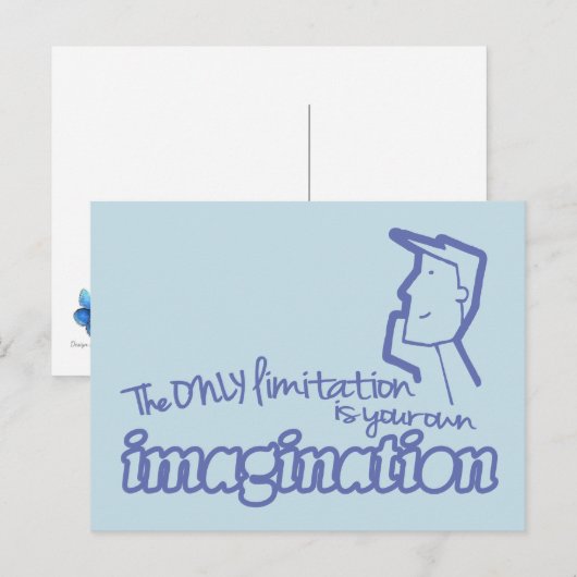 Alleen briefkaart met beperking van de verbeelding (Voorkant / Achterkant)