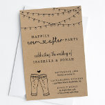 Alleen Brouwerij-weddenschappen Kaart<br><div class="desc">Brouwerij Wedding Reception only Invitation - handgetekende biertoast en sprookjes op een wonderlijk rustige kraft achtergrond om je "Gelukkig Ever After" te vieren.</div>