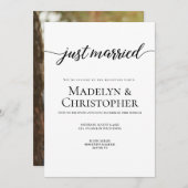 Alleen bruiloft foto Gewoon getrouwd Kaart (Voorkant / Achterkant)