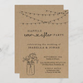 Alleen bruiloft ontvangen | Rustic Mason Jar Kaart (Voorkant / Achterkant)