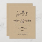 Alleen budgetzwart-wit kleurentypografie (Voorkant / Achterkant)