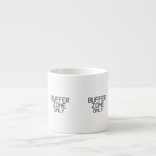 Alleen Buffer Zone Minimalist Espresso Kop (Voorkant)