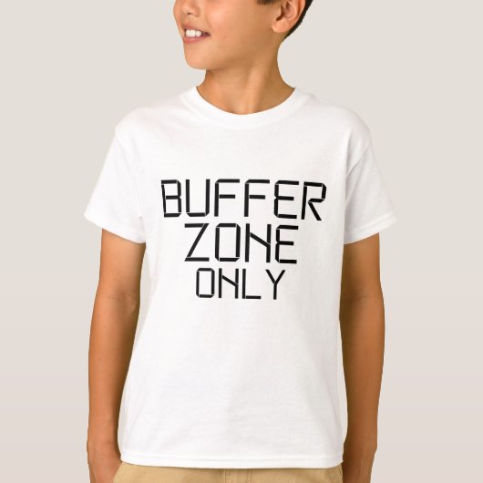 Alleen Buffer Zone Minimalistische Kids T-shirt (Voorkant)