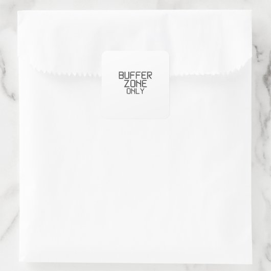 Alleen Buffer Zone Minimalistische Sjabloon Sticke Vierkante Sticker (Tas)