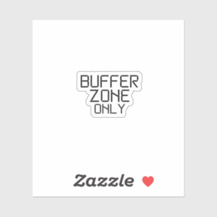 Alleen Buffer Zone Minimalistische Technische Lapt Sticker